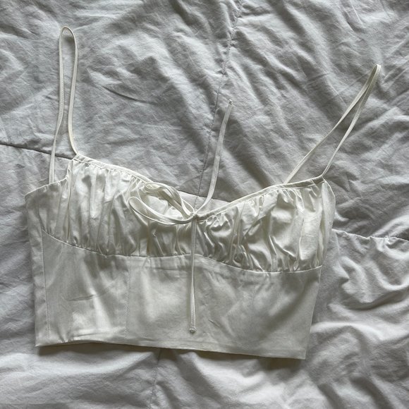 House of CB Lilibeth White Bustier Top sz Small - Picture 4 of 11